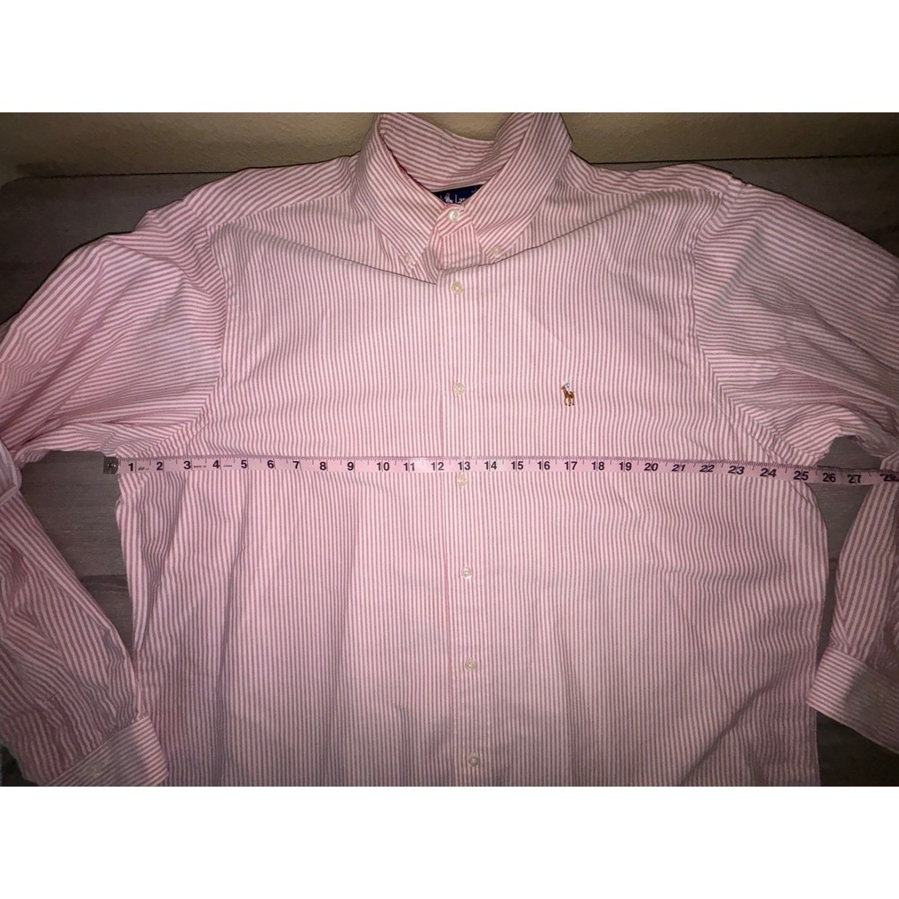 Ralph Lauren Mens 17-36 Long Sleeve Striped Button Down Shirt Classic Fit Office - Picture 4 of 5